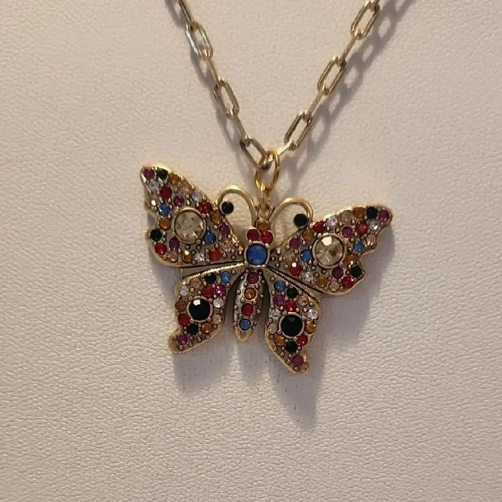 Gucci Colorful Butterfly Pendant With Unbranded Chain